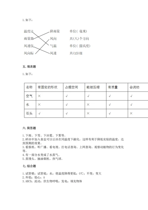 教科版三年级上册科学《期末测试卷》（名校卷）.docx