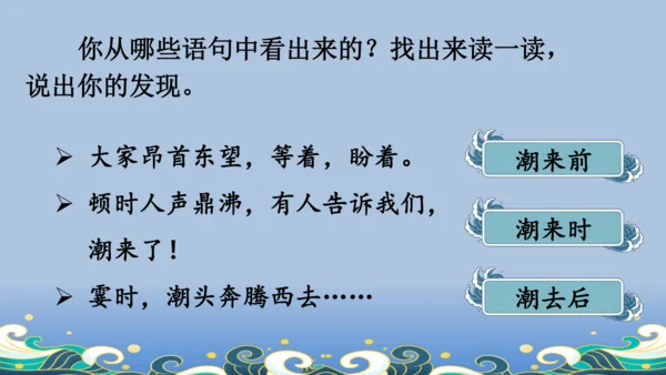 【名师课件】部编版语文四年级上册   1 观潮  课件（一二课时）