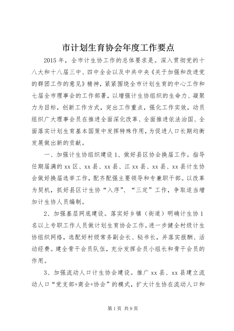 市计划生育协会年度工作要点 (6).docx