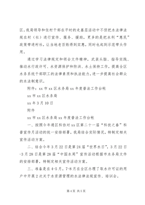 水务局普法工作年度计划精编.docx