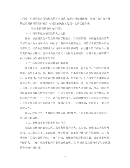 精编之小贷公司商业计划书.docx