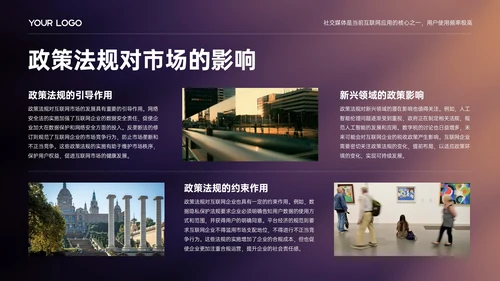 紫色简约欧美风市场调研分析报告PPT模板