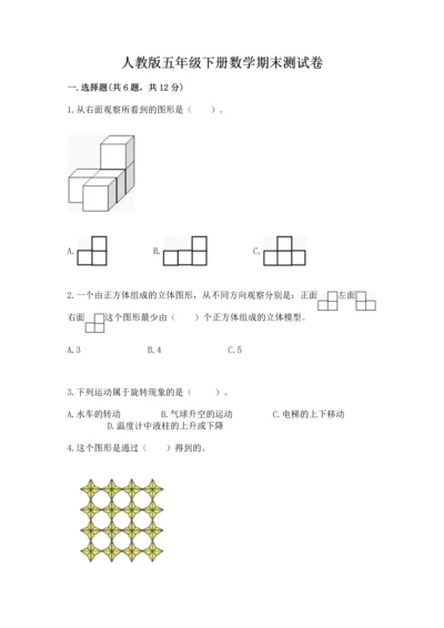 人教版五年级下册数学期末测试卷（达标题）word版.docx