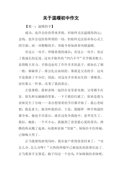 关于温暖初中作文.docx