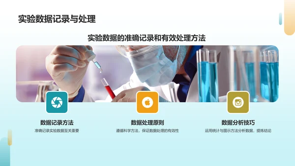 蓝色商务化学实验PPT模板