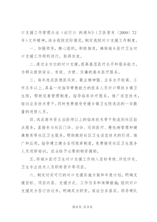 医院对口支援派驻工作人员工作管理制度.docx