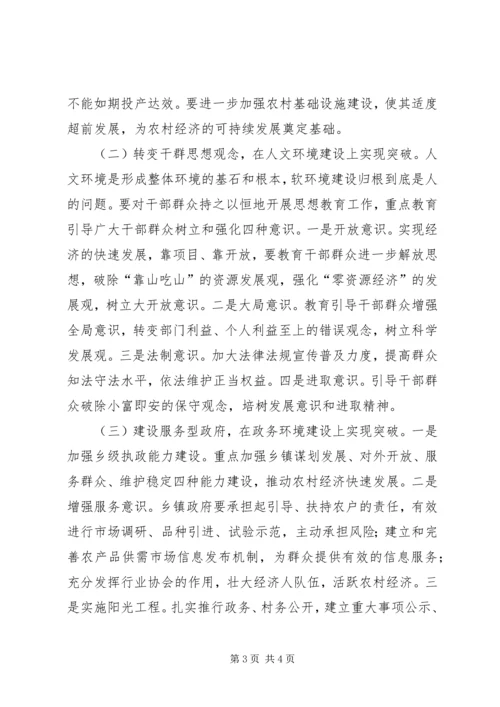 关于农村经济发展环境问题的调查与思考 (11).docx