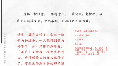 七年级《狼》蒲松龄通用PPT课件