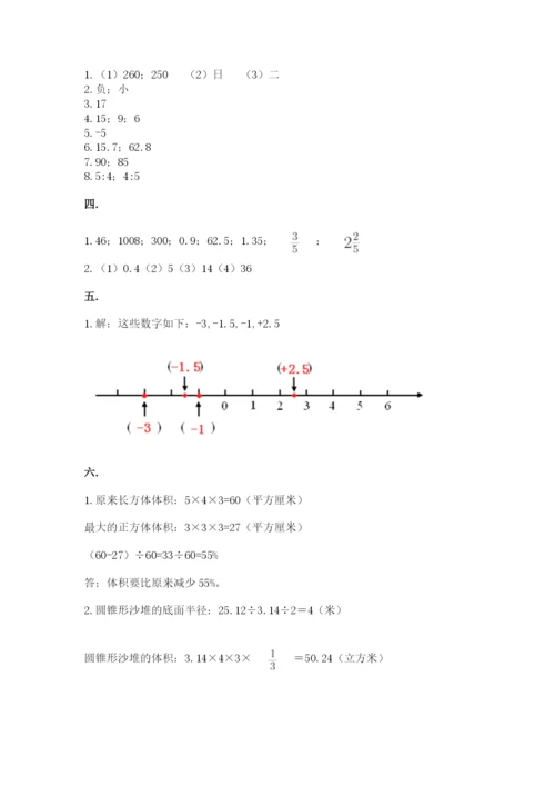 六年级毕业班数学期末考试试卷附参考答案（完整版）.docx