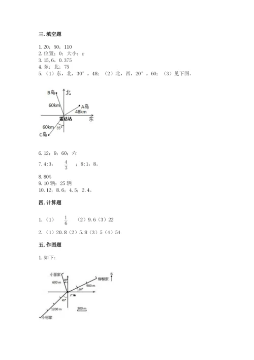 2022人教版六年级上册数学期末测试卷（全国通用）.docx