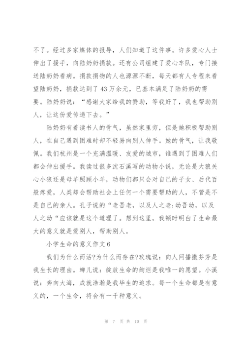 小学生命的意义作文7篇.docx