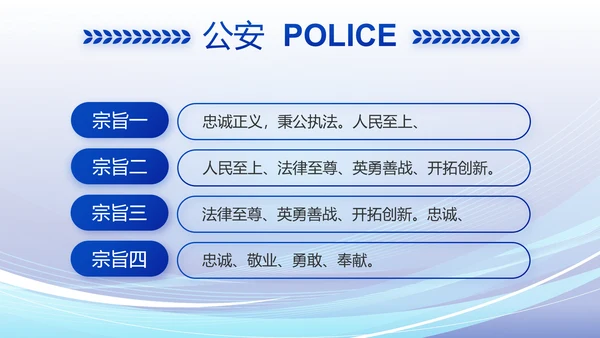 蓝色大气警察公安派出所工作总结动态PPT模板
