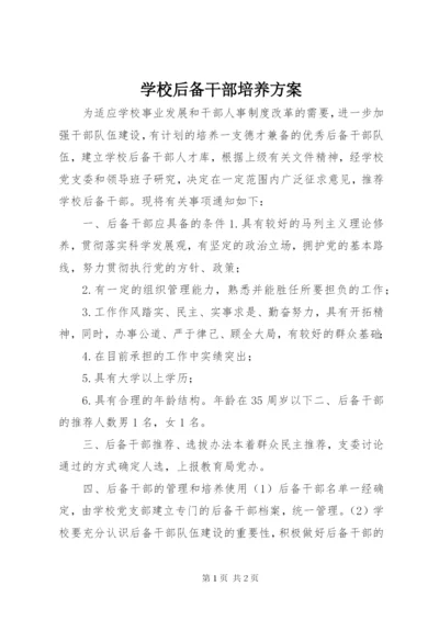 学校后备干部培养方案.docx