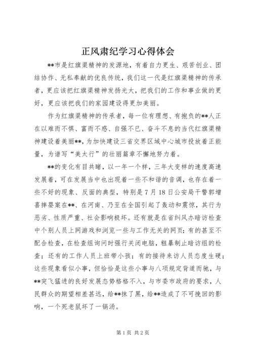 正风肃纪学习心得体会.docx