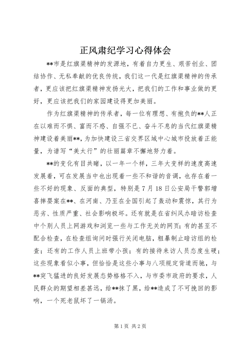 正风肃纪学习心得体会.docx