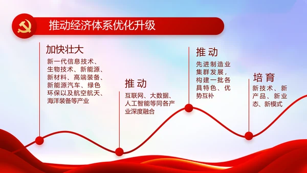 红色大气党建党支部年终工作总结PPT