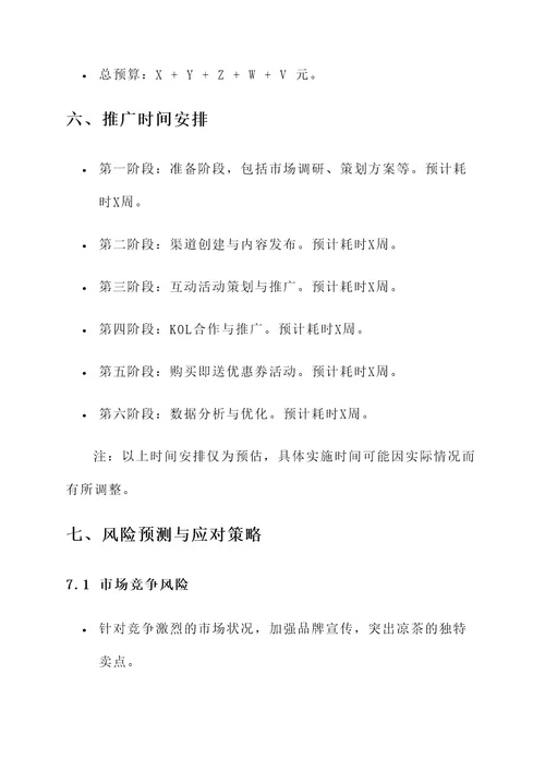凉茶新媒体推广方案