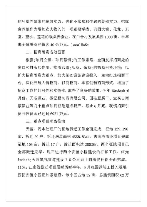 2022年镇党委终述职报告范文