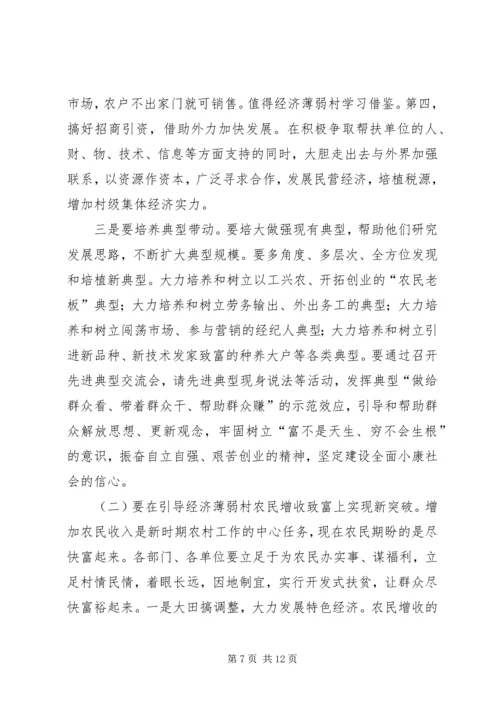 区委书记在全区经济薄弱村转化帮扶工程动员大会上的讲话.docx