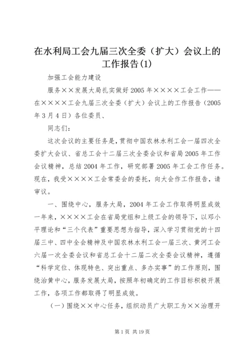 在水利局工会九届三次全委（扩大）会议上的工作报告(1).docx