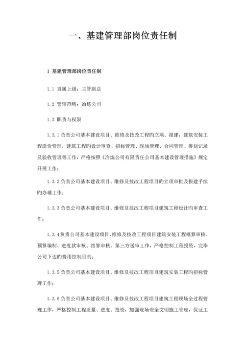 基建管理部岗位基本职责.docx