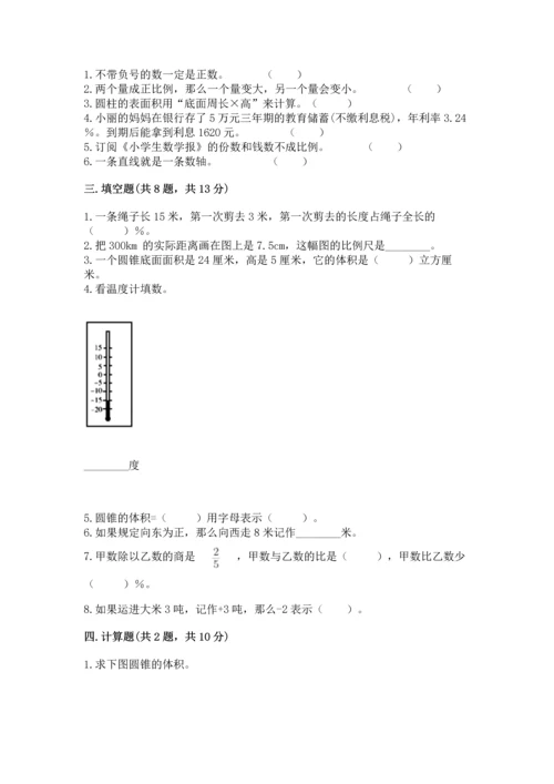 人教版六年级下册数学期末测试卷【考点提分】.docx