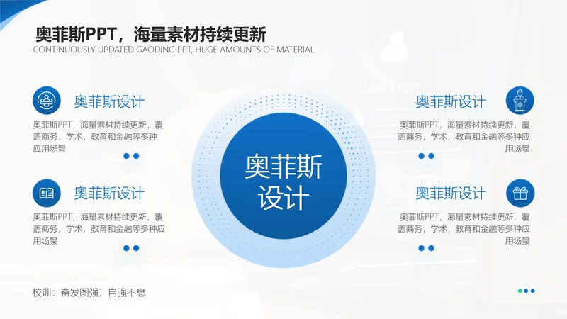 简约风发散汇聚关系4项PPT