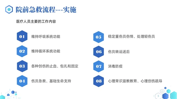 蓝色简约医疗医院院前急救PPT课件急救知识