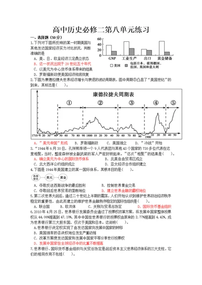 高中历史必修二第八单元练习