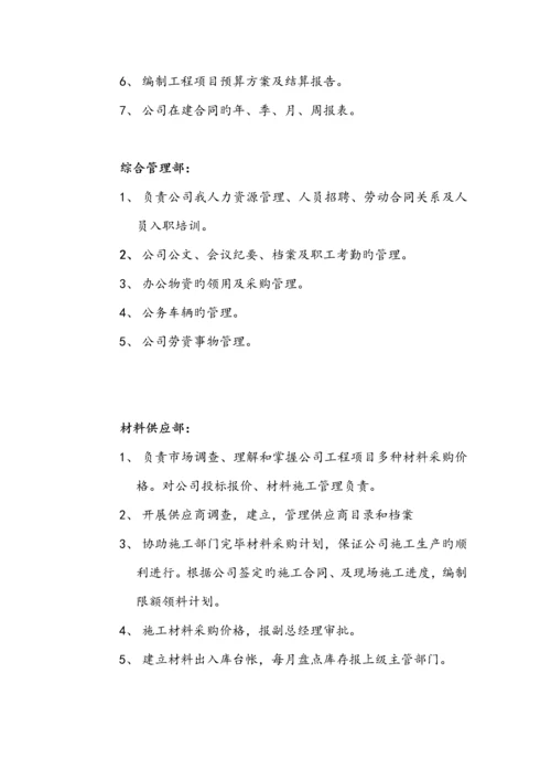 公司组织机构及部门职能.docx