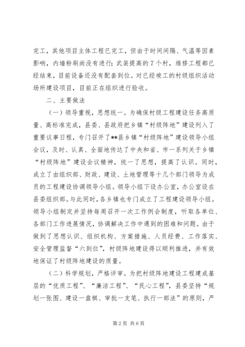 县村级组织活动场所建设情况自查汇报.docx