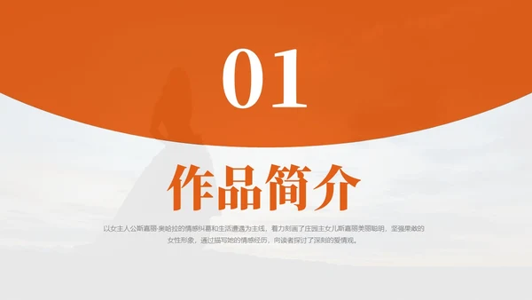 实拍风橙色飘不走的梦和人《飘》读书分享PPT课件