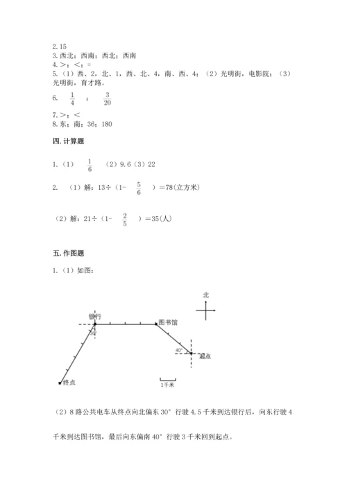 人教版六年级上册数学 期中测试卷必考题.docx