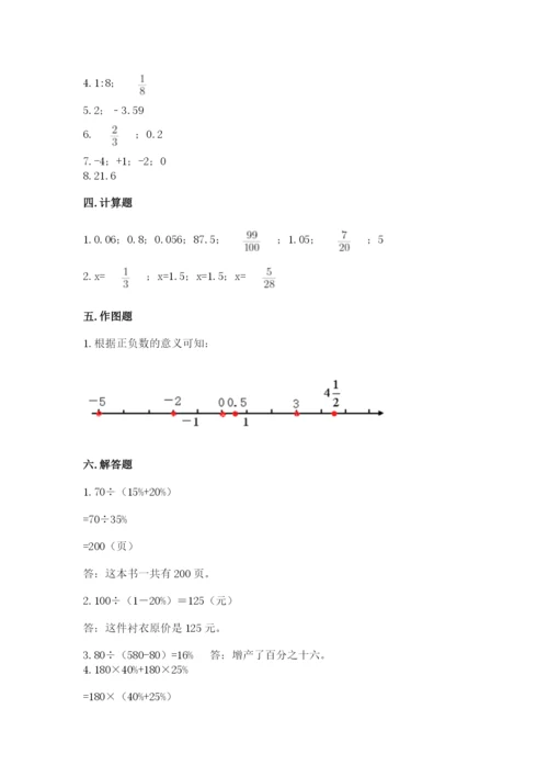 小学六年级下册数学期末卷附答案（模拟题）.docx