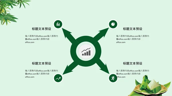 绿决端午节习俗介绍活动通用PPT模板