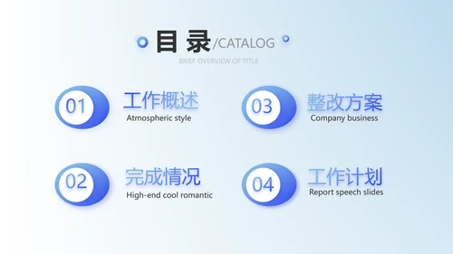蓝色创意终工作总结PPT