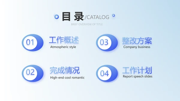 蓝色创意终工作总结PPT
