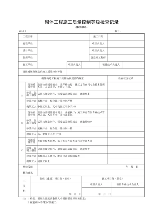 湖北省建筑工程施工统一用表A.docx