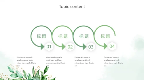 绿色小清新述职报告PPT动态模板