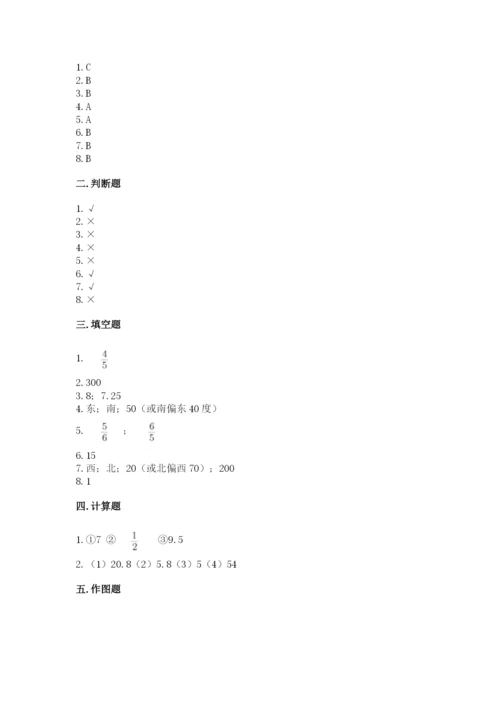 人教版六年级上册数学期中测试卷精品（b卷）.docx