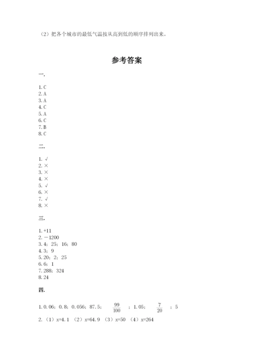 小学毕业班数学检测题（夺冠）.docx