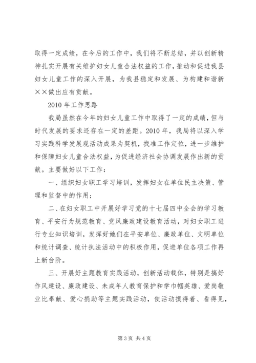 统计局妇幼工作总结及工作计划.docx