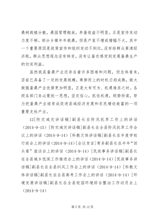 副县长在蚕桑生产工作会议上的讲话.docx