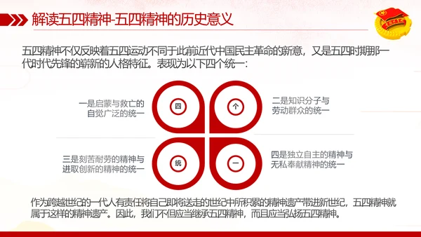 弘扬五四精神做新时代合格共青团员PPT模板