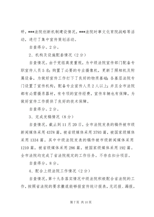 人民法院政治部自查情况报告.docx