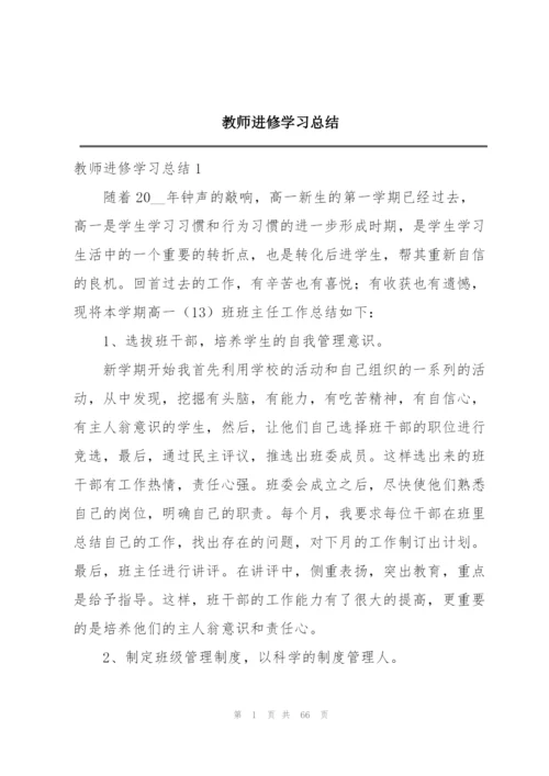 教师进修学习总结.docx