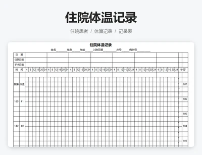 住院体温记录