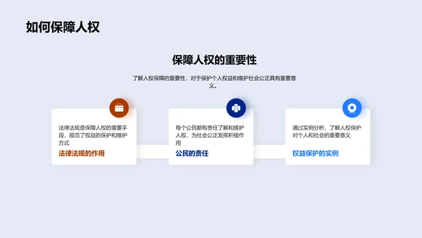 人权保护法治教育PPT模板