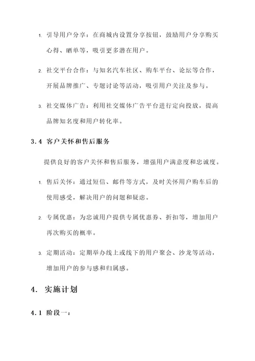 汽车积分商城和营销方案