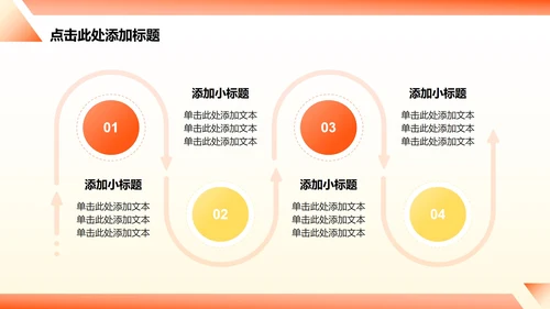 橙色几何简约风全民健身日专题PPT模板